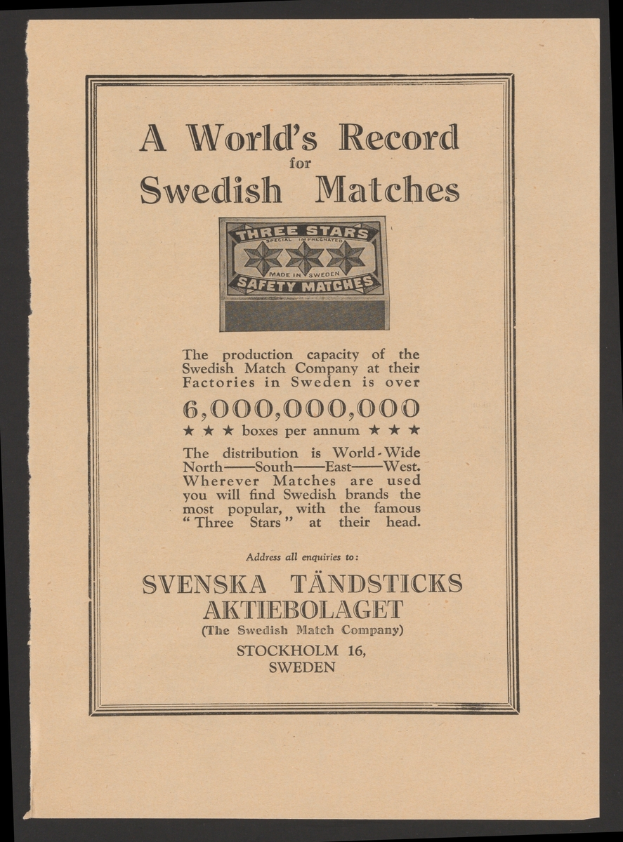 Ein schwarzer Hintergrund mit einem Blatt in der Mitte, auf dem der Text "Weltrekord für schwedische Spiele" und ein Logo zu sehen ist.