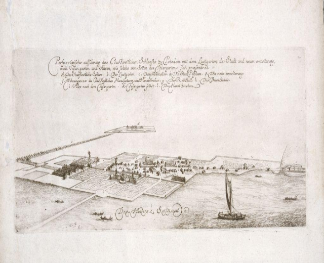 Ein altes Buch mit einer zentralen Illustration von Köln, Deutschland, umgeben von Booten auf dem Wasser, mit der Aufschrift "Plan der Stadt Köln, Deutschland" auf der Seite.