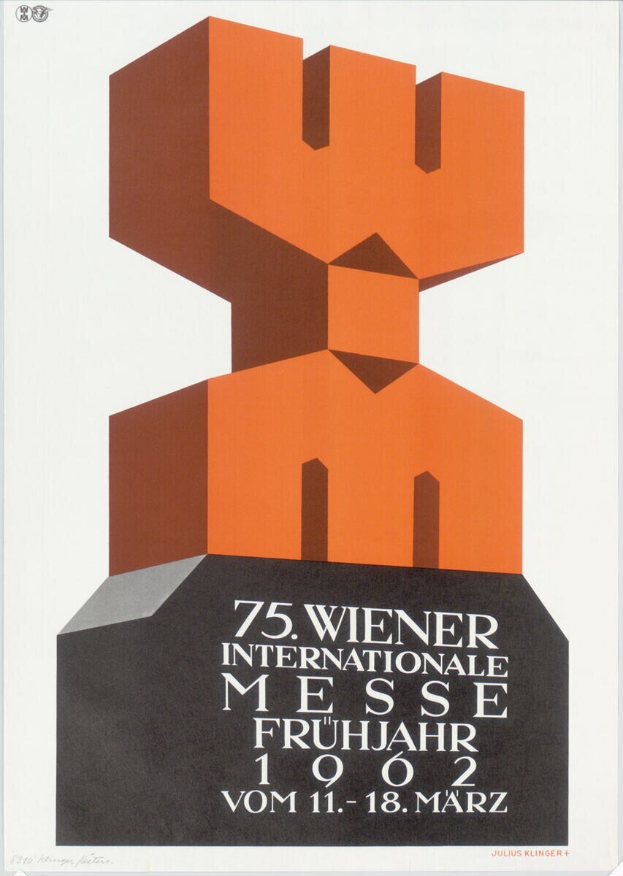 Plakat für die 75. Internationale Messe Frühjahr in München, Deutschland, mit einem weißen Hintergrund, Text und einer bunten, detailreichen Skulptur in der Mitte.