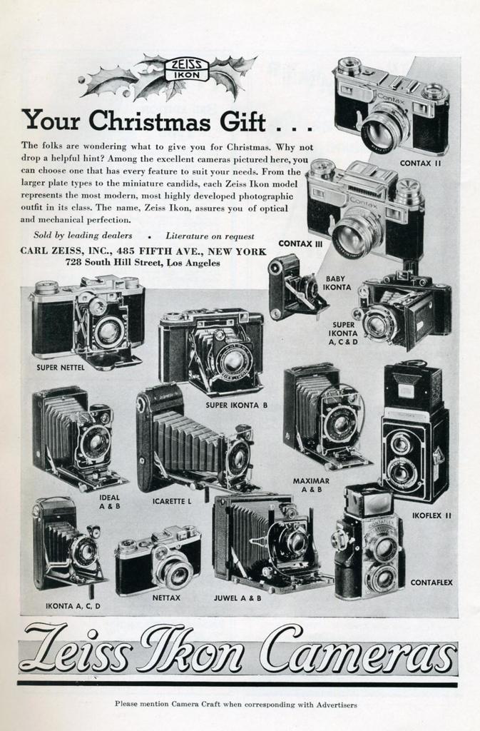 Mehrere Kameras verschiedener Typen mit Text darüber und darunter.