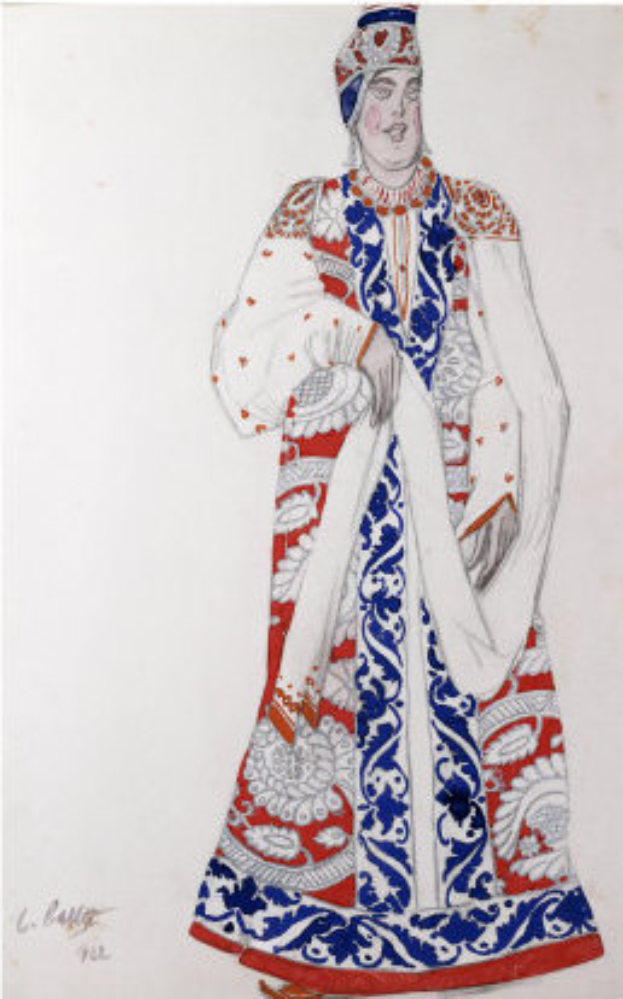 Eine Zeichnung eines Mannes in einem 18. Jahrhundert König von England Kostüm, der majestätisch mit verschränkten Armen steht, trägt eine Krone und einen bunten rot, weiß und blau Umhang mit detaillierten Verzierungen.